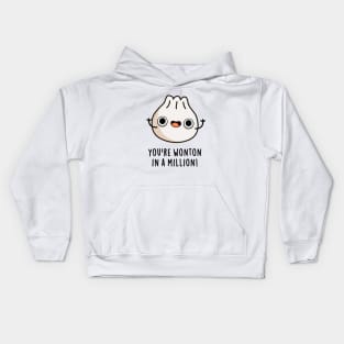 You're Wonton In A Million Cute Dumpling Pun Kids Hoodie